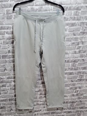 lululemon French Terry Light Gray Drawstring Steady State Joggers Womens M